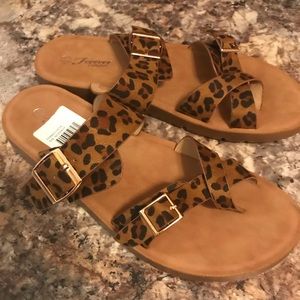 Cheetah print sandals